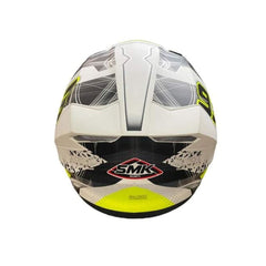 SMK STELLAR SWANK MA124 MOTO INTEGRALE CASCHI OPACO NERO FLOU GIALLO GRIGIO 