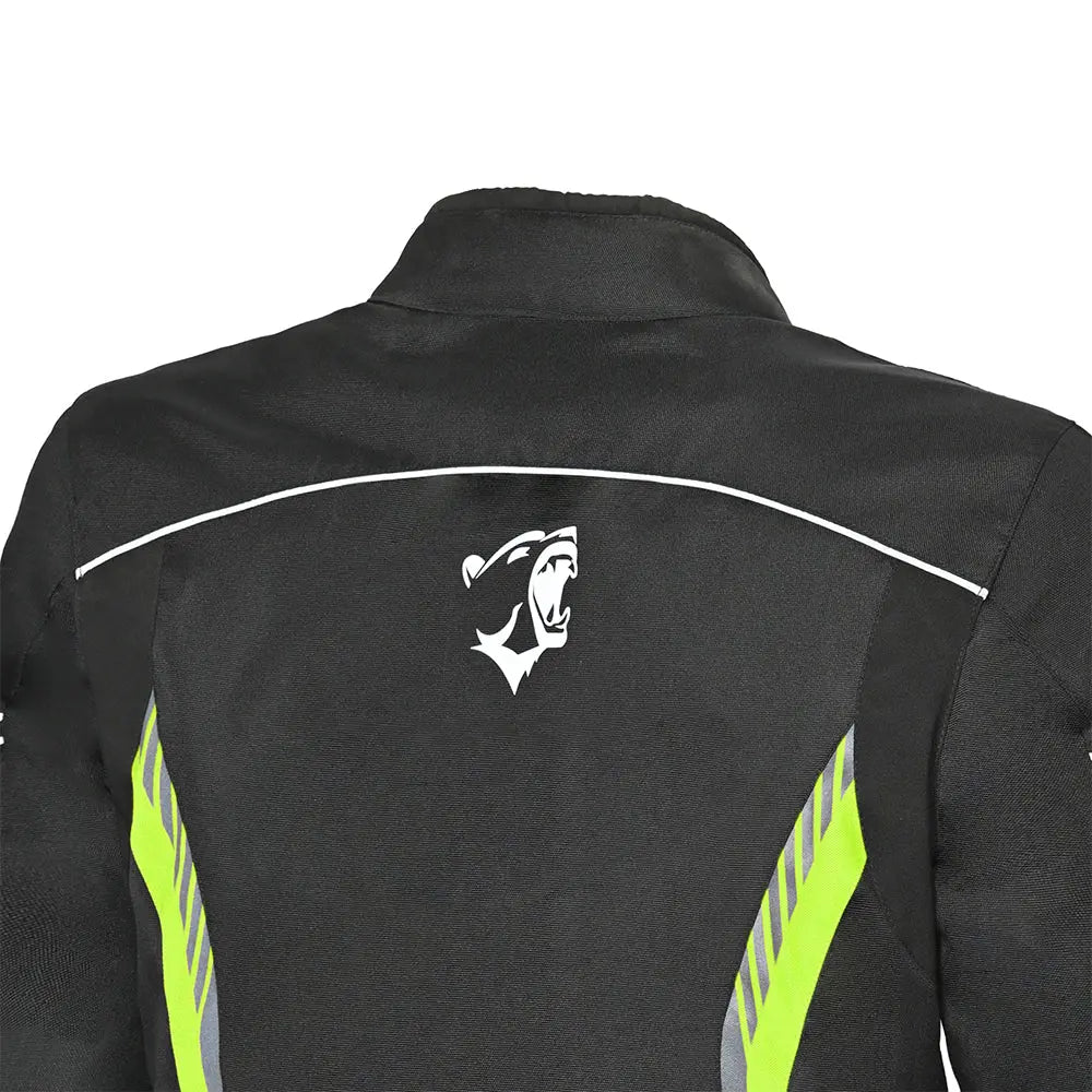Bela Bradley Giacca da Moto Nero/ Giallo Fluor back shoulder s