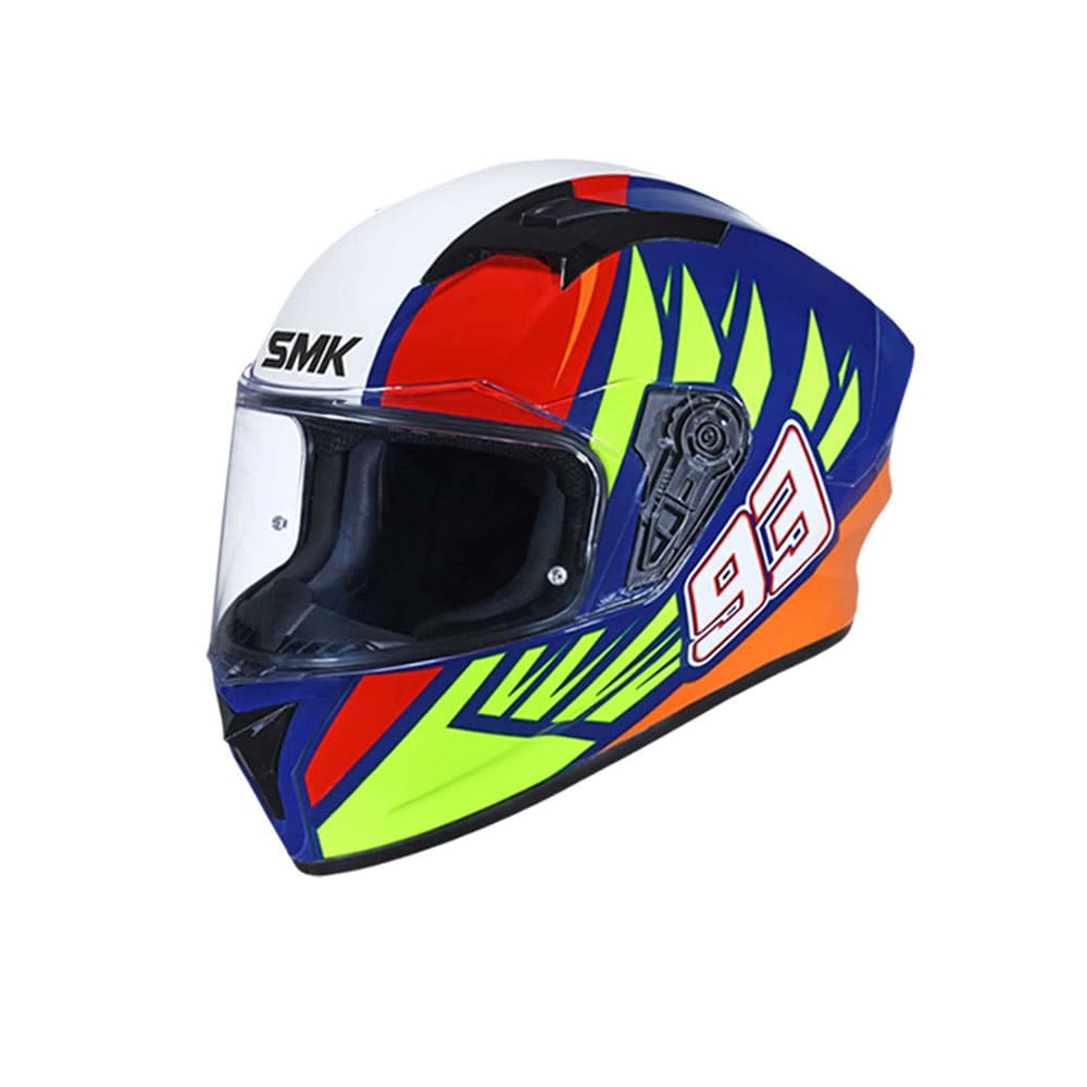 SMK STELLAR WINGS GL543 MOTO INTEGRALE CASCHI BIANCO NERO ROSSO BLUE FLOU GIALLO 