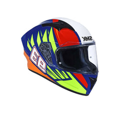 SMK STELLAR WINGS GL543 MOTO INTEGRALE CASCHI BIANCO NERO ROSSO BLUE FLOU GIALLO 