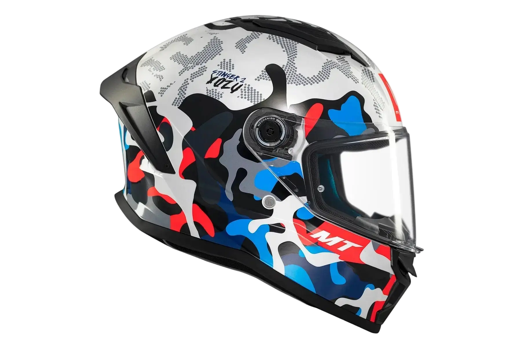 MT Stinger 2 Yozu Caschi Integrali Da Moto Blu / Bianco 