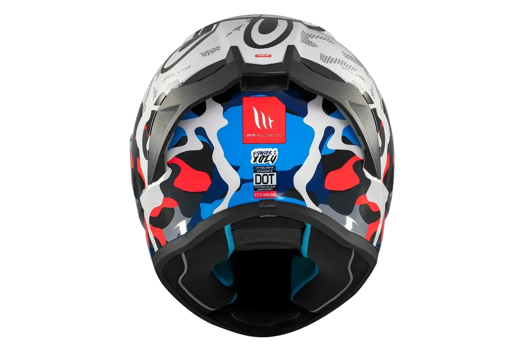 MT Stinger 2 Yozu Caschi Integrali Da Moto Blu / Bianco 