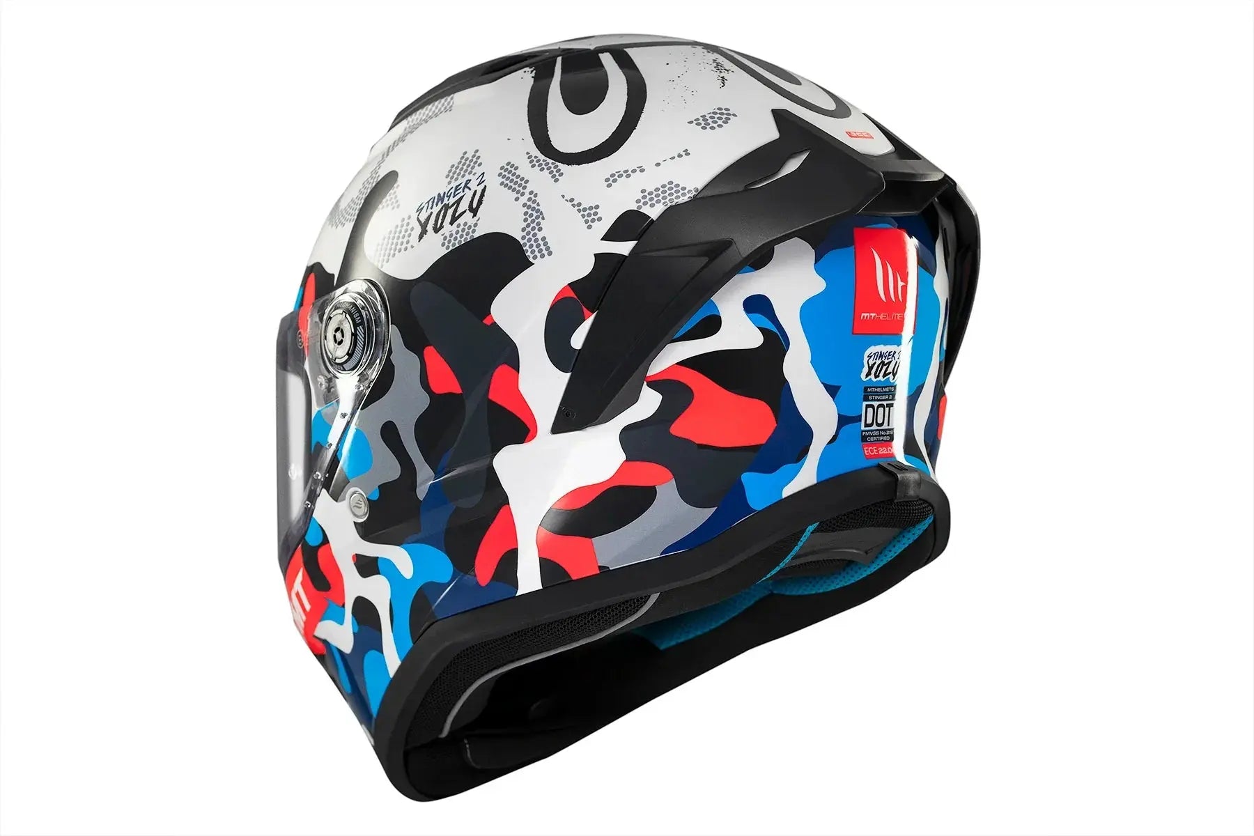 MT Stinger 2 Yozu Caschi Integrali Da Moto Blu / Bianco 