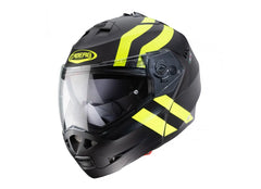 CABERG DUKE 2 SUPERLEGEND Moto Modulare Caschi Nero Opaco Giallo Fluo