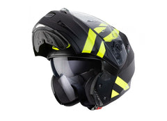 CABERG DUKE 2 SUPERLEGEND Moto Modulare Caschi Nero Opaco Giallo Fluo