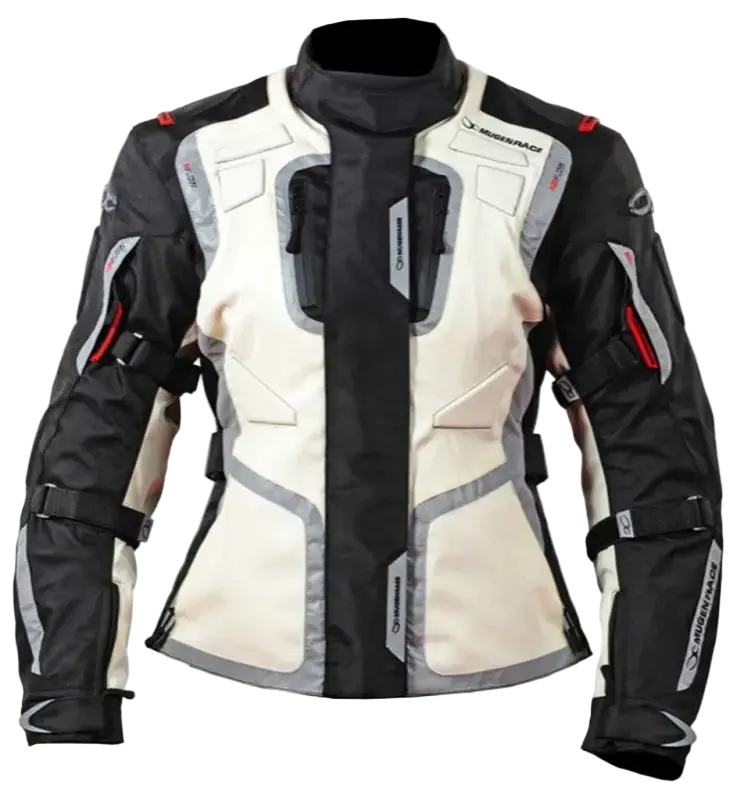 MUGENRACE DIANE Donna Moto Giacca Tessile 3 Strati Beige Nero 