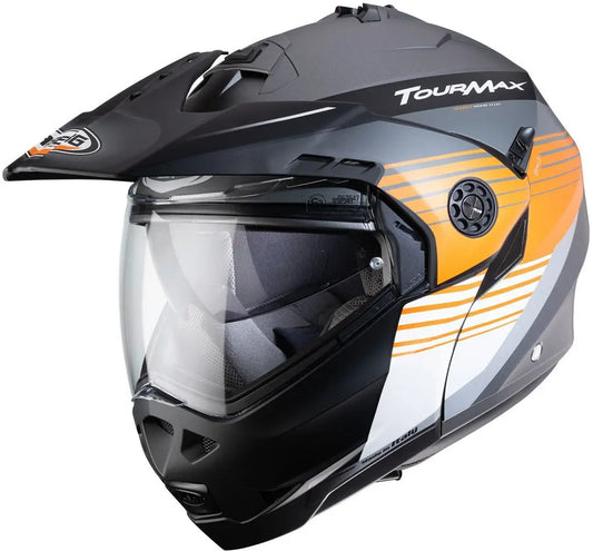 CABERG Tourmax Titan Moto Modulare Caschi Opaca Arancio Metallo Bianco – Yamoto.it