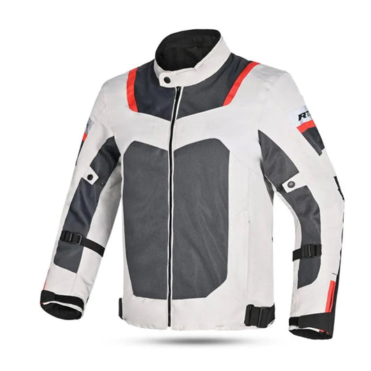 R-Tech Spiral Mesh Giacca estiva in tessuto moto -Ghiaccio/Nero/Rosso - Yamoto.it