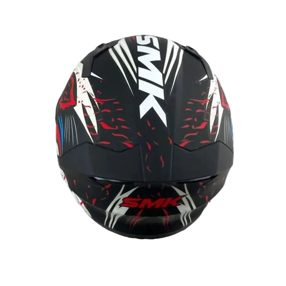 SMK STELLAR ANIMAL MA231 Moto Integrale Caschi Opaco Nero Bianco Rosso 