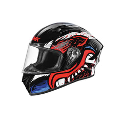SMK STELLAR ANIMAL MA231 MOTO INTEGRALE CASCHI OPACO NERO BIANCO ROSSO