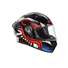 SMK STELLAR ANIMAL MA231 MOTO INTEGRALE CASCHI OPACO NERO BIANCO ROSSO