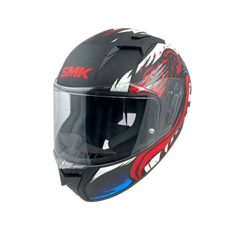 SMK STELLAR ANIMAL MA231 Moto Integrale Caschi Opaco Nero Bianco Rosso 