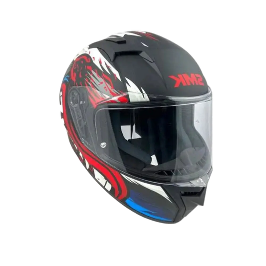 SMK STELLAR ANIMAL MA231 Moto Integrale Caschi Opaco Nero Bianco Rosso – Yamoto.it