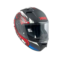 SMK STELLAR ANIMAL MA231 Moto Integrale Caschi Opaco Nero Bianco Rosso 