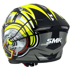 SMK STELLAR TURBO GL246 MOTO INTEGRALE CASCHI NERO BIANCO FLOU GIALLO
