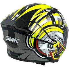 SMK STELLAR TURBO GL246 MOTO INTEGRALE CASCHI NERO BIANCO FLOU GIALLO