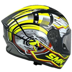 SMK STELLAR TURBO GL246 MOTO INTEGRALE CASCHI NERO BIANCO FLOU GIALLO