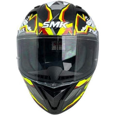 SMK STELLAR TURBO GL246 MOTO INTEGRALE CASCHI NERO BIANCO FLOU GIALLO