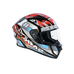 SMK STELLAR SPORTS #UNO MA263 Moto Integrale Caschi Grigio Blu Rosso 