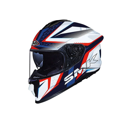 SMK TITAN SLICK GL153 MOTO INTEGRALI CASCHI BLU ROSSO BIANCO 