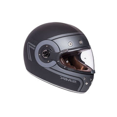 SMK RETRO SEVEN MA260 MOTO INTEGRALE CASCHI OPACO NERO GRIGIO