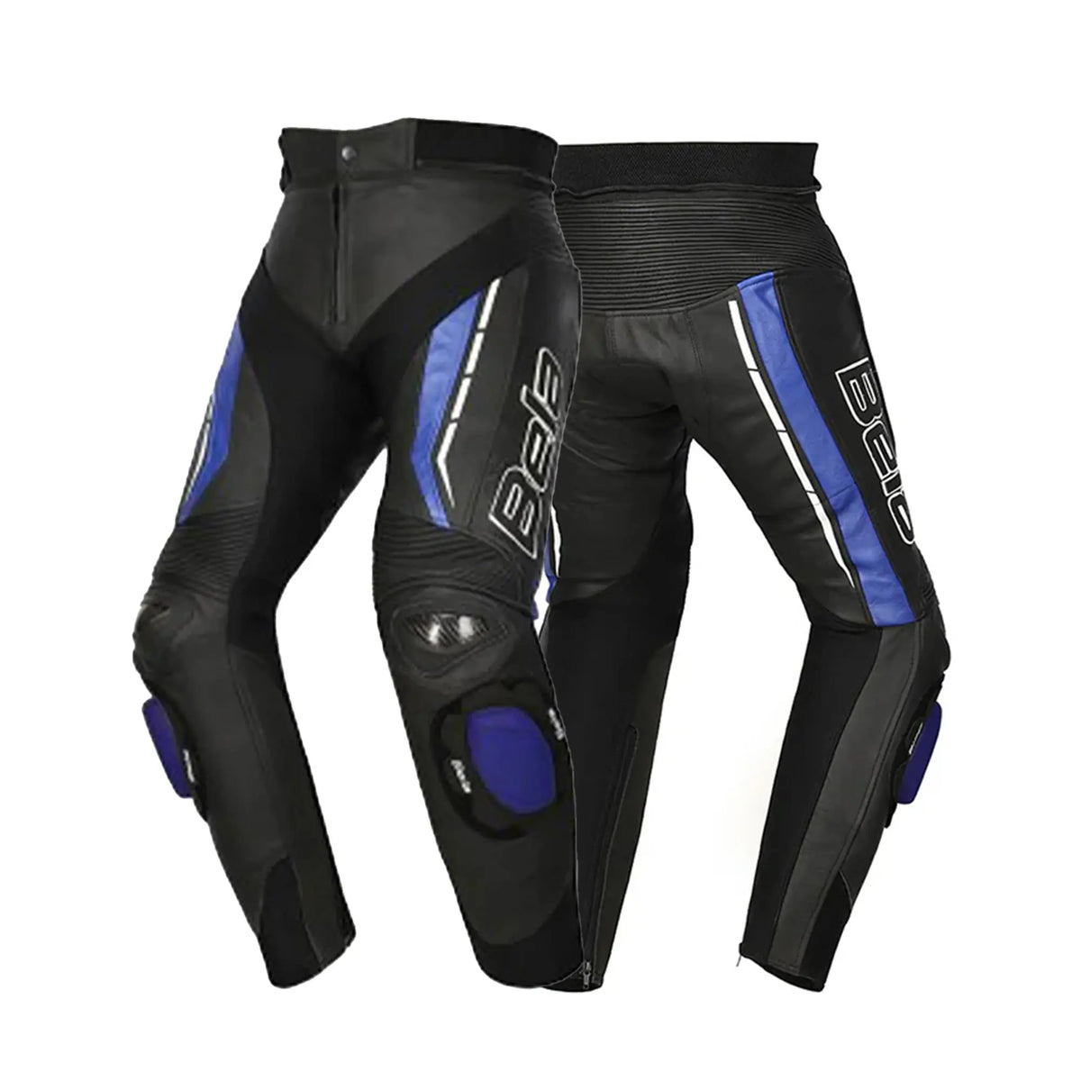 Bela Rocket Nero BLU donna Pantalone (Pelle Di Canguro Mix) 