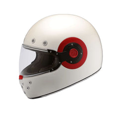 SMK RETRO GL130 MOTO INTEGRALE CASCHI BIANCO ROSSO 