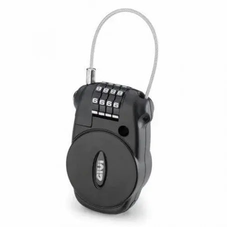 GIVI Lucchetto Casco Con Cavo Retrattile + Lucchetto A Combinazione (R1509)