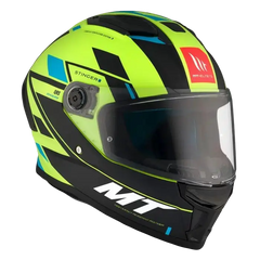 MT STINGER 2 ZIVZE C3 Opaca moto integrale Caschi Giallo fluo Nero 
