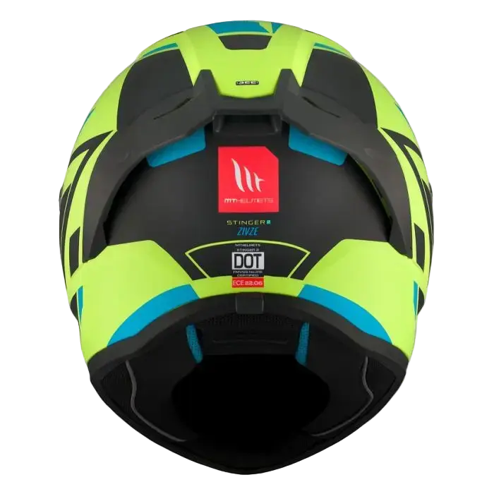 MT STINGER 2 ZIVZE C3 Opaca moto integrale Caschi Giallo fluo Nero 