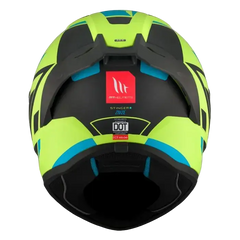 MT STINGER 2 ZIVZE C3 Opaca moto integrale Caschi Giallo fluo Nero 