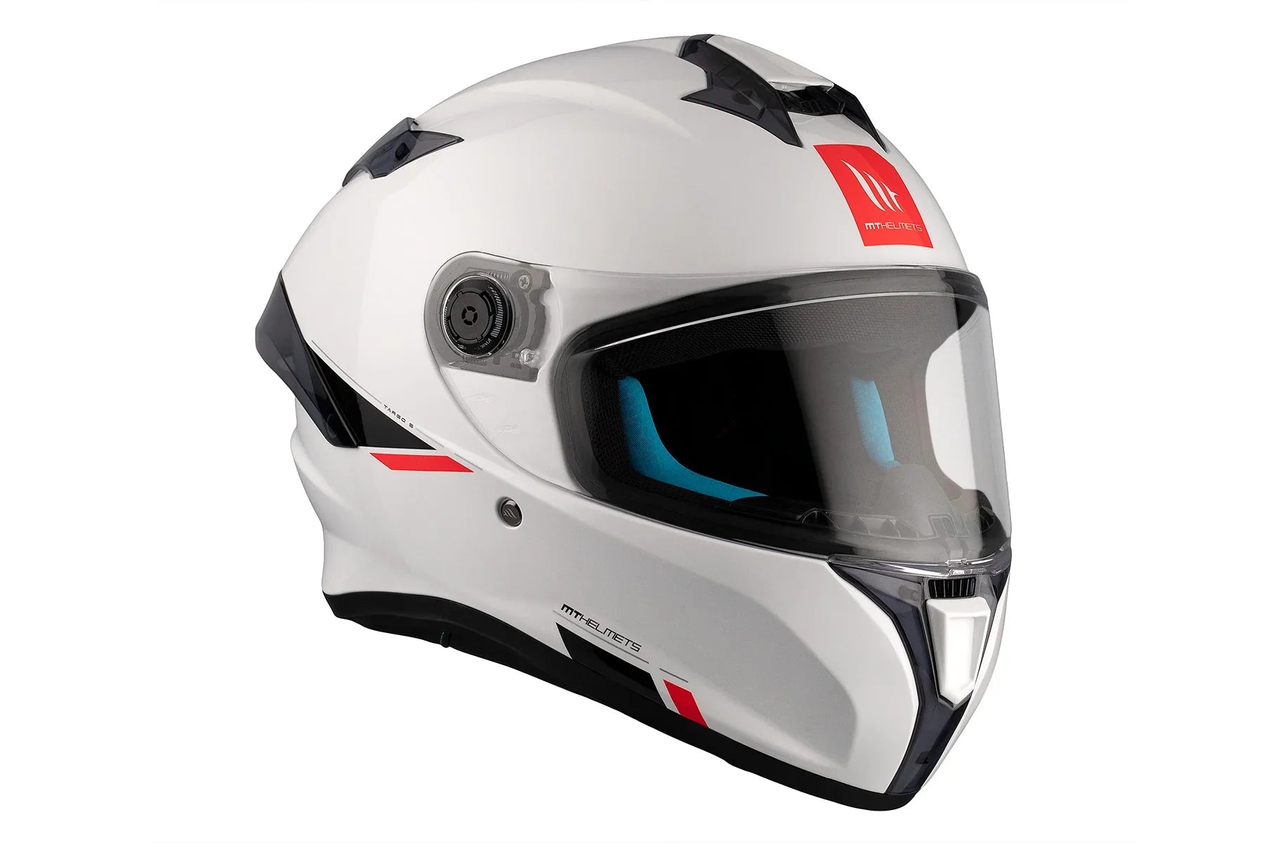 MT Targo S Solid A0 blanco perlado Casco integral deportivo para motocicleta - CASCO