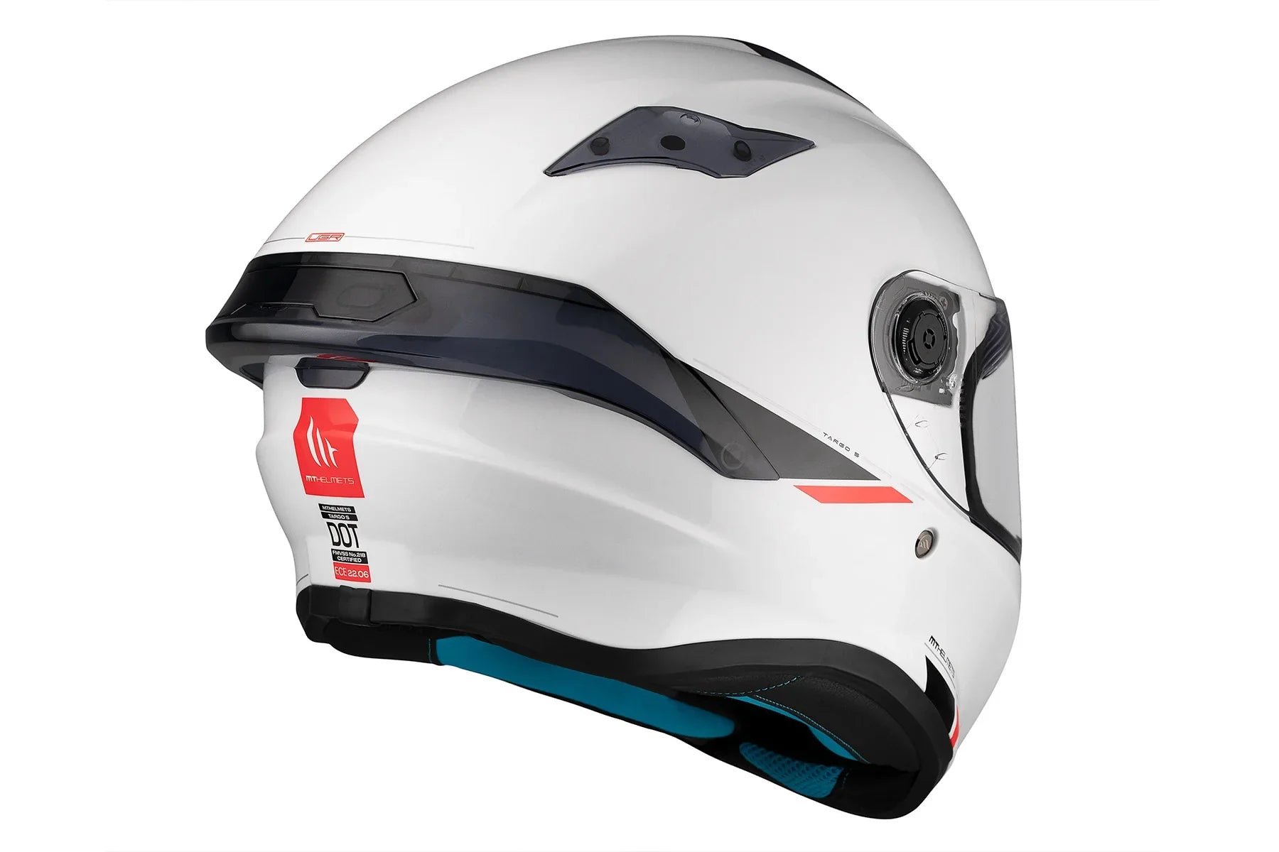 MT Targo S Solid A0 blanco perlado Casco integral deportivo para motocicleta - CASCO