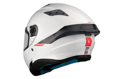 MT Targo S Solid A0 blanco perlado Casco integral deportivo para motocicleta - CASCO