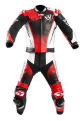 MUGENRACE MNR-2402 SIDEGUN 2 pezzi Tuta pelle Nero Bianco Rosso