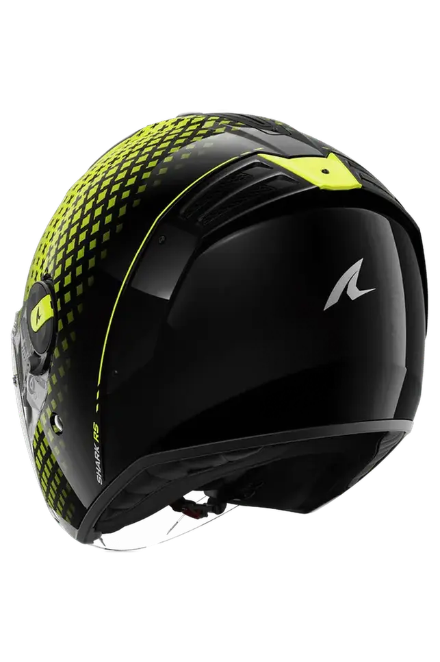 SHARK RS Moto Jet Caschi Nero Giallo Argento 