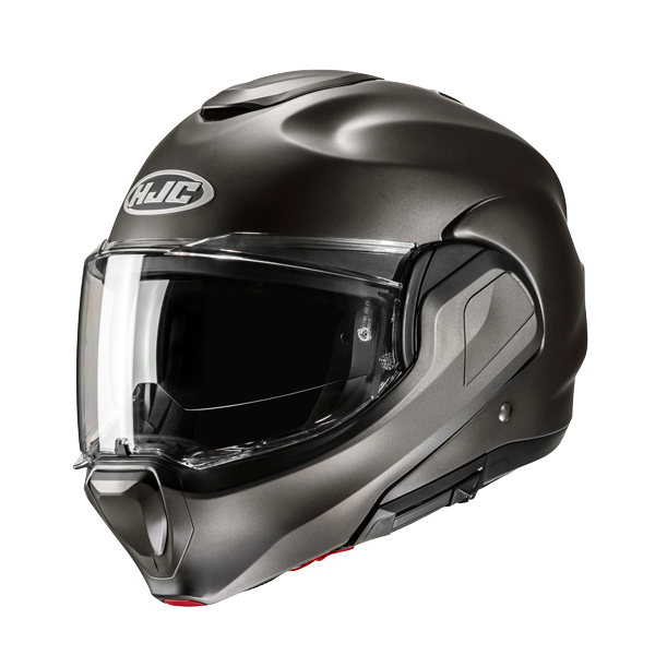HJC F100 UNI Modulabile Moto Sportivo Turismo Caschi Semi Piatto Titanio
