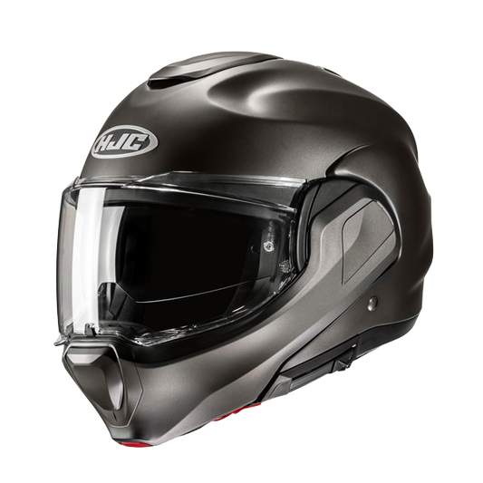 HJC F100 UNI Modulabile Moto Sportivo Turismo Caschi Semi Piatto Titanio
