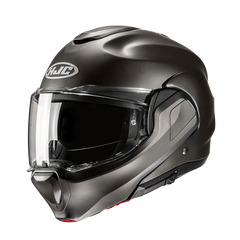 HJC F100 UNI Modulabile Moto Sportivo Turismo Caschi Semi Piatto Titanio