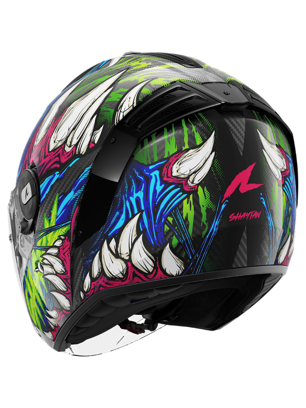 SHARK RS JET CARBON SHAYTAN CASCHI JET NERO VERDE VIOLA 