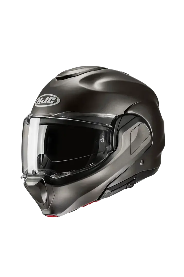 HJC F100 UNI Modulabile Moto Sportivo Turismo Caschi Semi Piatto Titanio 