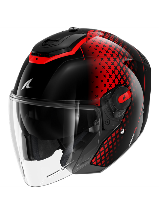 SHARK RS JET STRIDE Negro Rojo Antracita Casco