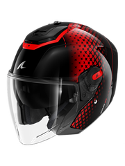 SHARK RS JET STRIDE Negro Rojo Antracita Casco