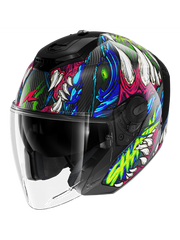 SHARK RS JET CARBON SHAYTAN Negro Verde Violeta Casco