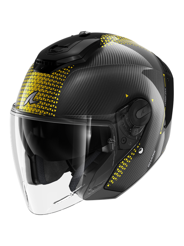 SHARK JET CARBON IKONIK Carbono Oro Cromado Casco