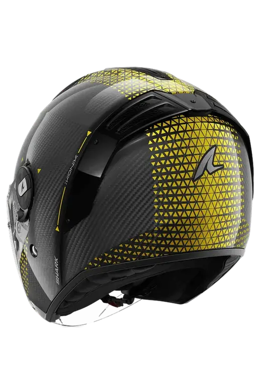 SHARK JET CARBON IKONIK Carbon Moto Jet Caschi Cromo Oro 