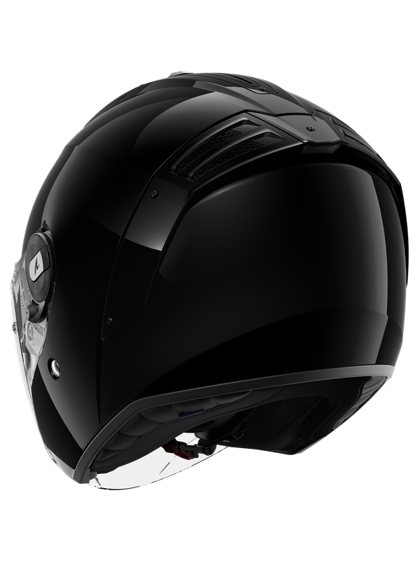 SHARK RS Casco Blank Moto Jet Viso Aperto Nero