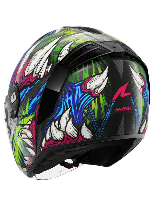 SHARK RS JET CARBON SHAYTAN Negro Verde Violeta Casco