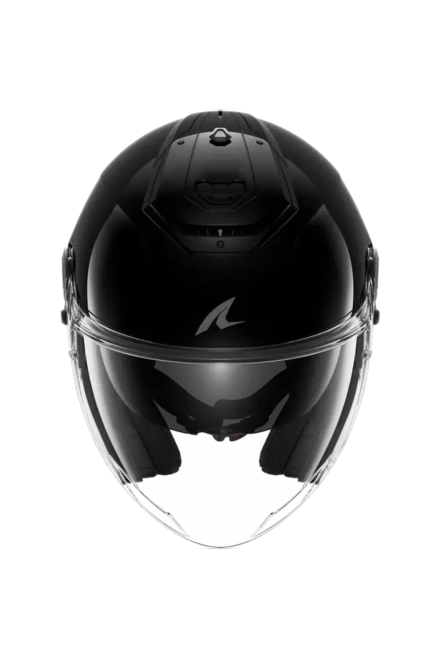 SHARK RS Casco Blank Moto Jet Viso Aperto Nero 