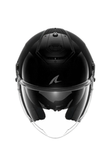 SHARK RS Casco Blank Moto Jet Viso Aperto Nero 